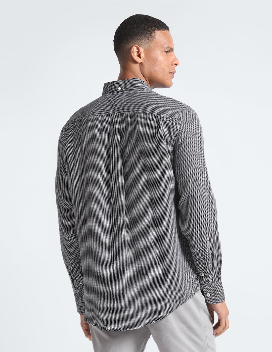 Buy Tommy Hilfiger Micro Check Linen Shirt - NNNOW.com