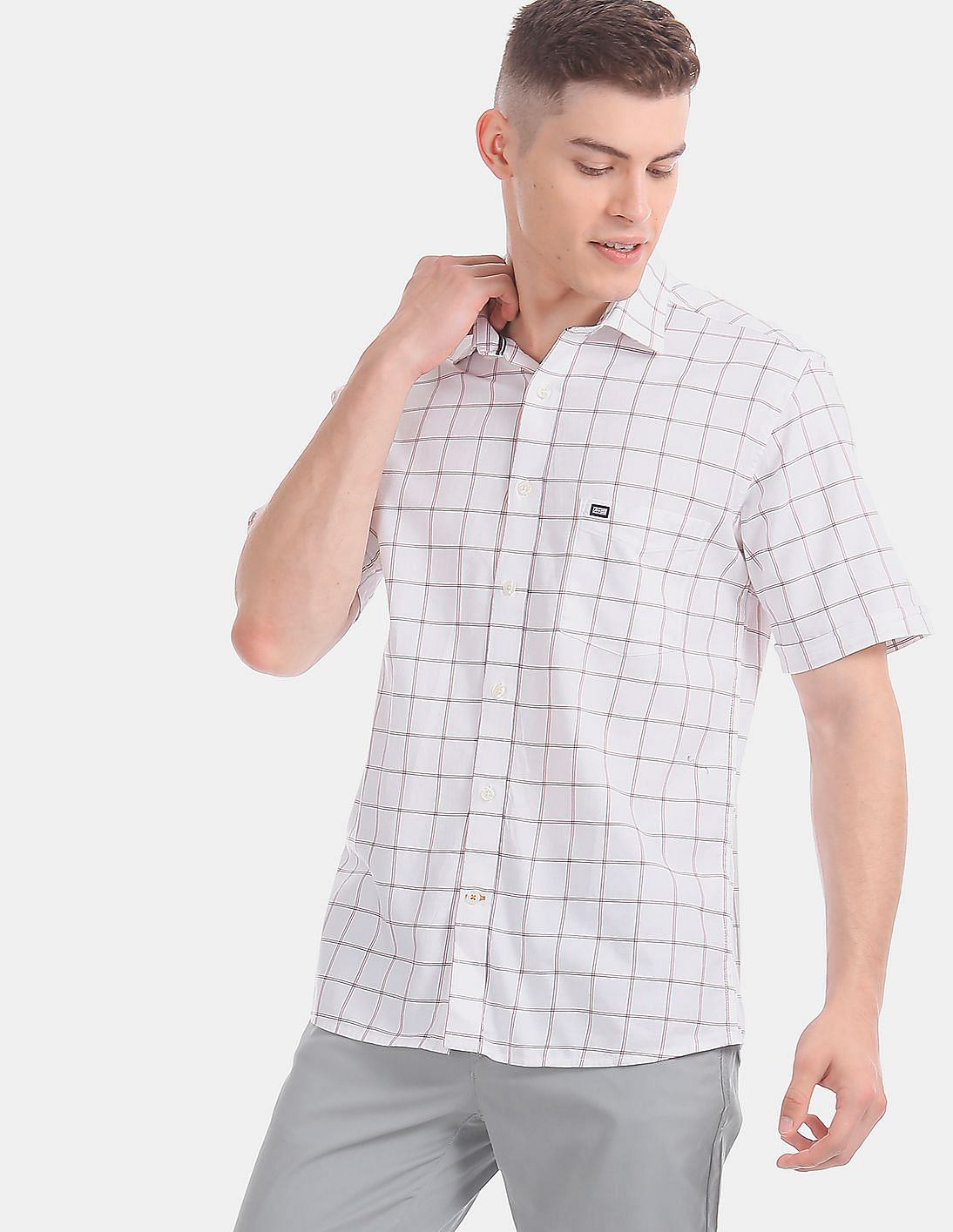 Buy Arrow Sports Short Sleeve Check Shirt - NNNOW.com