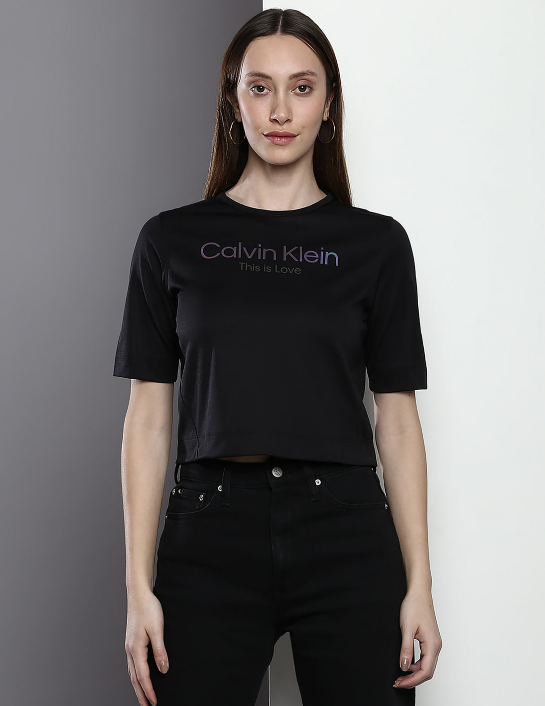 [CKJeans] Relax Fit Heavy Cotton Crew Neck T★すぐ品切れ★ Buy Calvin Klein Jeans Smooth Cotton Solid Crew Neck T-Shirt