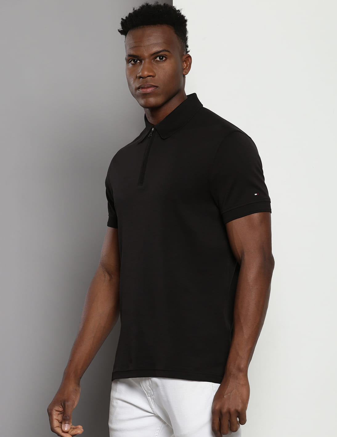 Buy Tommy Hilfiger Interlock Zip Slim Fit Polo Shirt - NNNOW.com