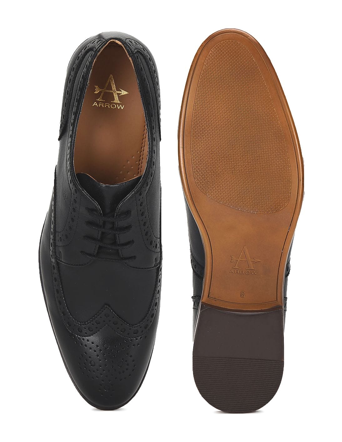 Buy Arrow Men Round Toe Textured Alverstone Formal Shoes