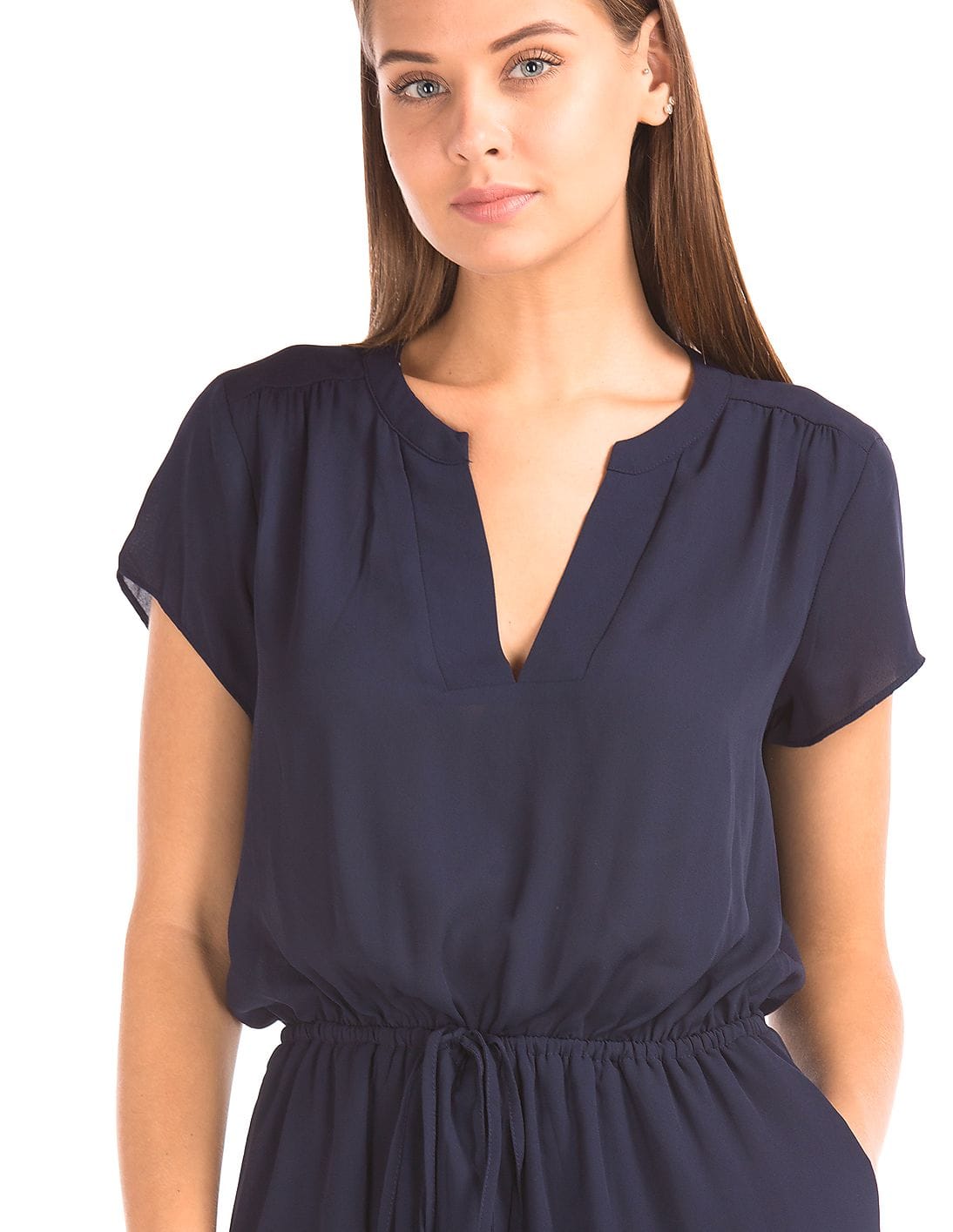 Buy GAP Women Women Blue Short Sleeve Maxi Tier Dress - NNNOW.com