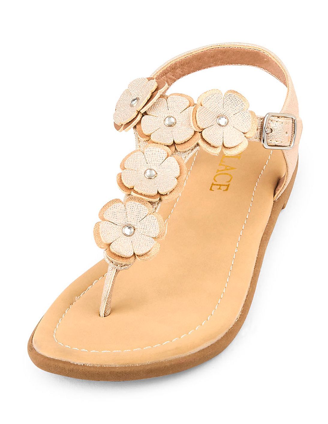 Buy The Children's Place Girls Pink Floral TStrap Sandals