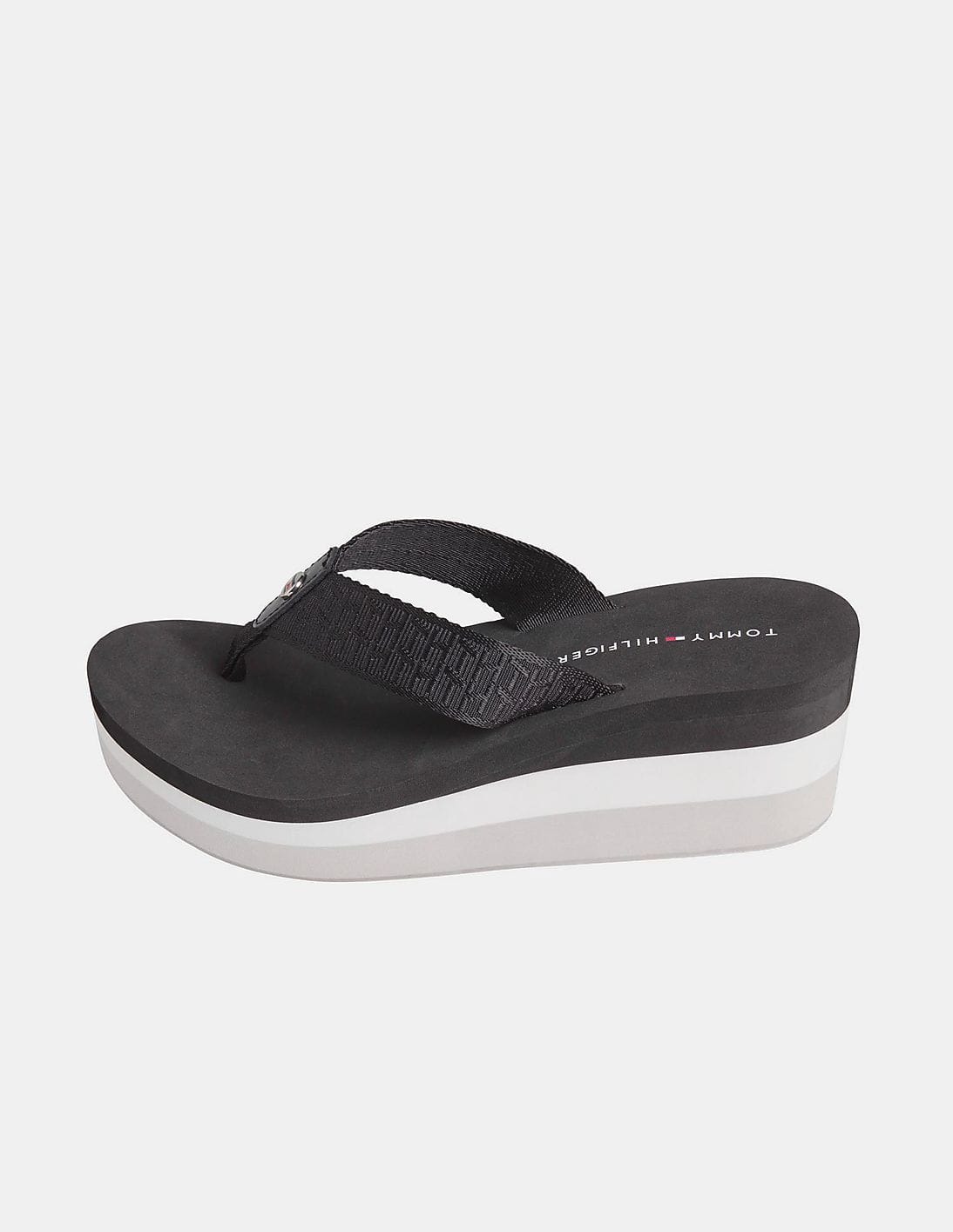 Buy Tommy Hilfiger Women Black High Wedge Beach Sandals - NNNOW.com