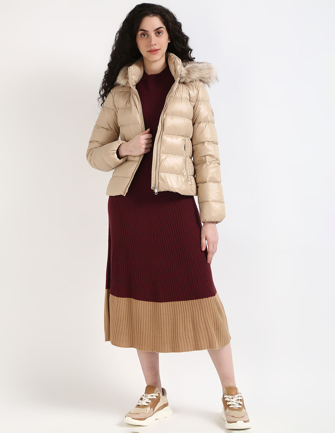 [新品]  トミーヒルフィガー TYRA COAT Blue 4 Jacket TYRA DOWN COAT WITH FUR Tommy Hilfiger, Women