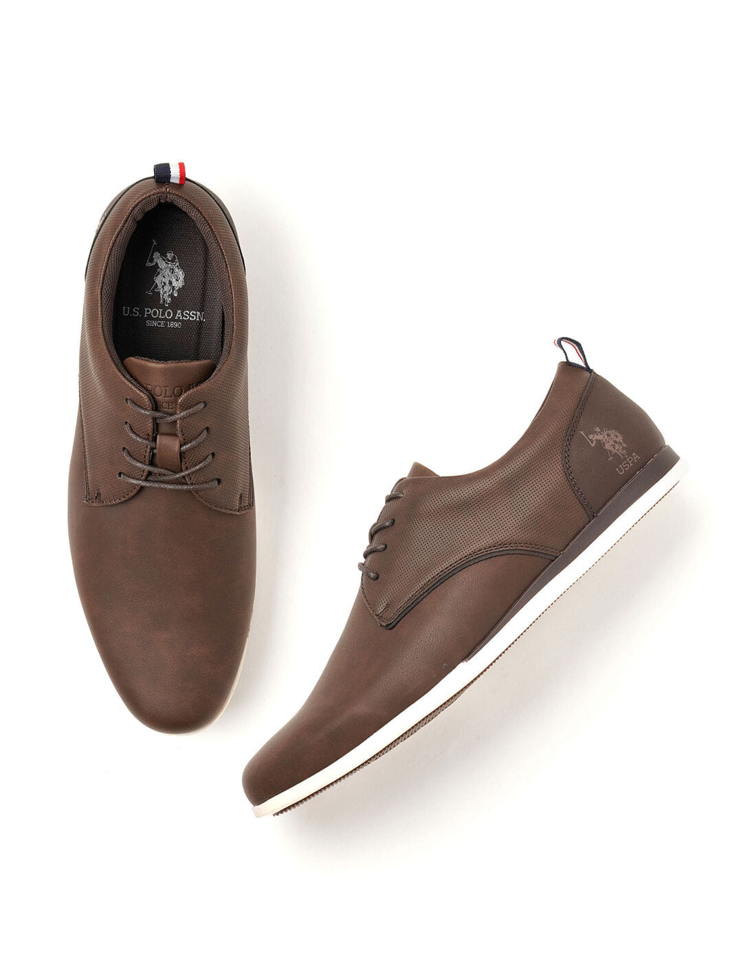 Buy U.S. Polo Assn. Men Darryl 2.0 Me. Brown Work Casuals Lace Up Shoes -  NNNOW.com
