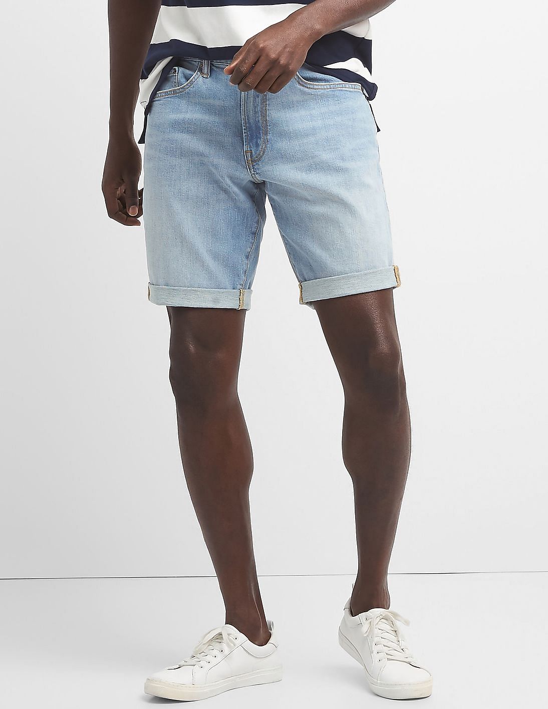 Buy GAP Men Blue Slim Denim Shorts With GapFlex - NNNOW.com