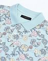 Flying Machine Floral Printed Cotton Polo Shirt