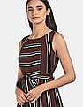 Flying Machine Women Striped Fit Flare Dress