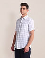 U.S. Polo Assn. Windowpane Check Tailored Fit Linen Shirt
