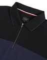 Arrow Sports Zip Placket Colour Block Pique Polo Shirt