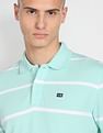 Arrow Sports Contrast Stripe Cotton Polo Shirt