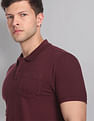 AD by Arvind Cotton Solid Polo Shirt