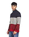 Tommy Hilfiger Men Blue Full Zipper Brand Logon Sweater