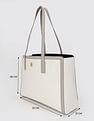Tommy Hilfiger Solid Brown Pu Tote Bag