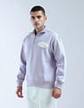 Flying Machine High Neck Solid Sweatshirt
