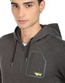 Flying Machine Heathered Hooded Sweatshirt