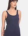 GAP Blue Scoop Neck Cotton Stretch Tank Top