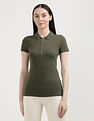 Tommy Hilfiger Mango Zip Slim Fit Polo Shirt