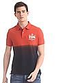 U.S. Polo Assn. Denim Co. Orange Dip Dye Pique Polo Shirt