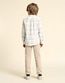 U.S. Polo Assn. Kids Boys Grid Tattersall Checked Regular Fit Shirt