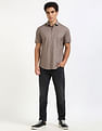 Calvin Klein Jeans Striped Regular-Fit Dobby Woven Shirt