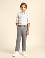 U.S. Polo Assn. Kids Boys Slim Fit Solid Trousers