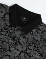 Flying Machine Paisley Print Cotton Polo Shirt
