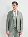 Arrow Solid Tailored Fit Three Piece Suit