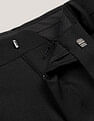 Arrow Mid Rise Solid Polyester Trousers