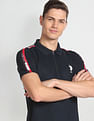 USPA Active Solid Brand Tape Polo Shirt