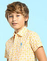 U.S. Polo Assn. Kids Boys Geometric Printed Regular Fit Shirt