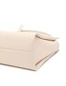 Tommy Hilfiger Solid Beige Polyester Tote Bag