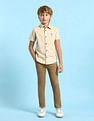 U.S. Polo Assn. Kids Boys Graphic Printed Regular Fit Shirt
