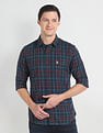 U.S. Polo Assn. Denim Co. Cutaway Collar Plaid Check Slim Fit Shirt