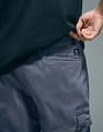 Flying Machine Mid Rise Solid Cargo Joggers