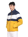 Flying Machine High Neck Colour Block Padded Jacket