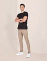 U.S. Polo Assn. Mid Rise Solid Austin Trim Fit Casual Trousers