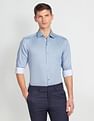 Arrow Cutaway Collar Geometric Print Shirt