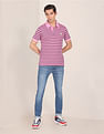 U.S. Polo Assn. Ribbed Collar Horizontal Stripe Polo Shirt