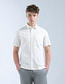 Flying Machine Textured Pattern Regular Fit Shirt