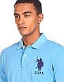 U.S. Polo Assn. Ribbed Collar Cotton Pique Polo Shirt