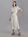 Tommy Hilfiger Viscose Spread Collar A-Line Dress