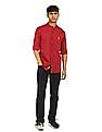 U.S. Polo Assn. Mandarin Collar Solid Casual Shirt