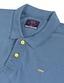 Flying Machine Pure Cotton Solid Polo Shirt