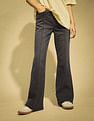 Flying Machine Women High Waist Flared Panneled Jeans