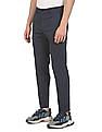 Tommy Hilfiger Men Navy Mid Rise Solid Casual Trousers