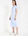 Tommy Hilfiger Cotton Crew Neck Midi Dress