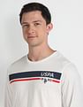 U.S. Polo Assn. Denim Co. Long Sleeve Brand Stripe Cotton T-Shirt