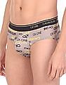 Calvin Klein Underwear Men Grey Mid Rise Microfiber Printed Hipster Brief